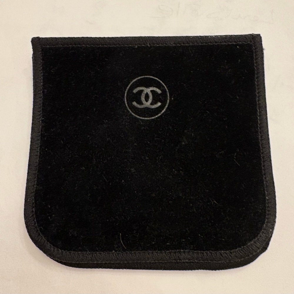 CHANEL Classic Black Velvet Cosmetic Case